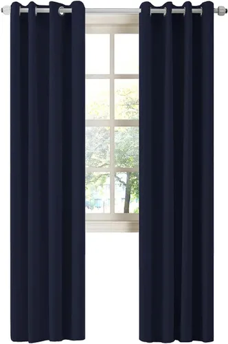 Vista 123 de LA PALMA Cortinas opacas con aislamiento térmico y ojales, para sala de estar, dormitorio, paquete de 2 paneles