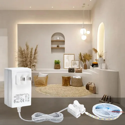 Vista 6 de Transformador de timbre de 24 voltios 110V/120V AC a DC 24V Adaptador compatible con tiras de luces LED