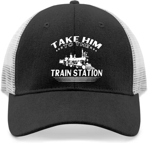 Vista 9 de Dad Hat Take Him to The Train Station Dad Hats, Funny Caps for Men
