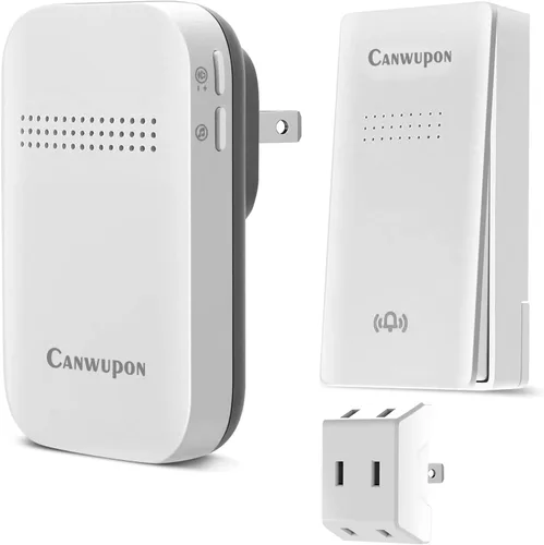 Vista 8 de Timbre inalámbrico – Timbre de puerta autoalimentado, no requiere batería para el hogar, botón enchufable, timbre de puerta inalámbrico impermeable