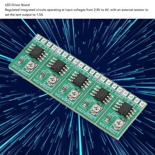 Vista 2 de Placa de controlador LED, controlador de corriente constante LED resistente ajustable de 30 a 1500 MA con regulación de temperatura para 3. 3.7 V