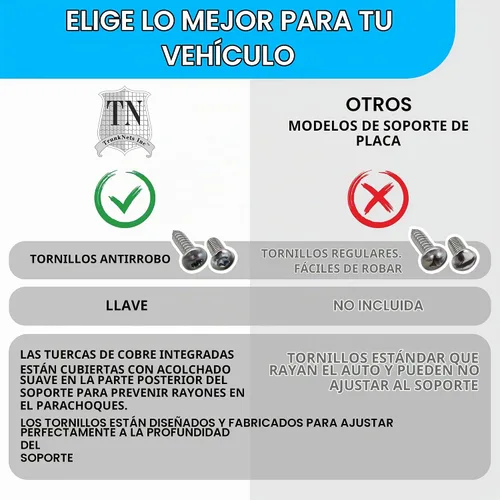 Vista 7 de Soporte de placa de parachoques trasero para Mercedes-Benz 2007-2025, juego de soportes de placa con 8 tornillos únicos y kit de llave, kit