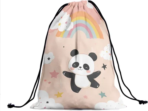 Vista 23 de Bolsa de agarre de gimnasia de piel de animal, bolsa de gimnasia con cordón ajustable, bolsa de cuerda para fauna silvestre, Mariposas Galaxy