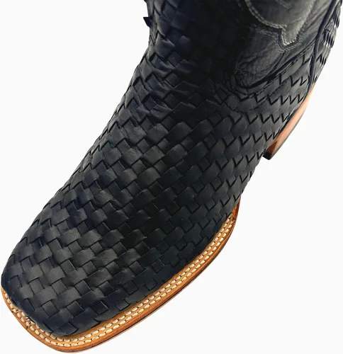 Vista 5 de The Western Shops Botas vaqueras con punta cuadrada para hombre