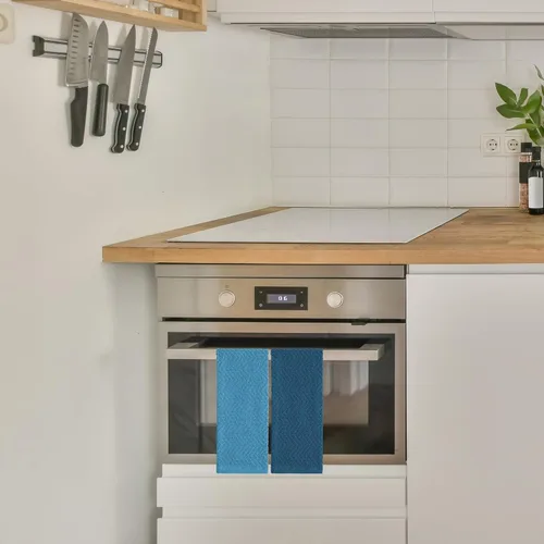 Vista 3 de DecorRack Paquete de 4 toallas de cocina, 100% algodón, 15 x 25 pulgadas, absorbentes para secar platos, toallas de mano, paños de limpieza