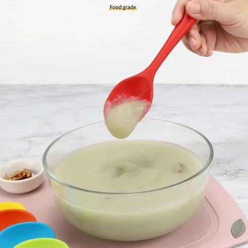 Vista 7 de Vituer - Juego de 7 cucharas de silicona para servir, resistentes al calor, cucharas de cocina antiadherentes para cocinar, cucharas de servir
