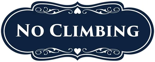 Vista 23 de Signs ByLITA Designer No Climbing (Negro) - Pequeño