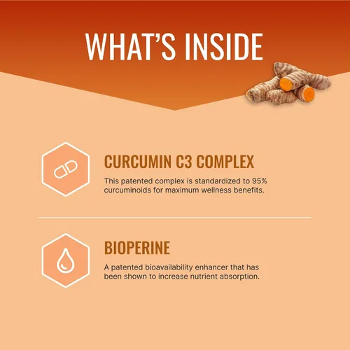 Vista 3 de Approved Science Turmeric MD - con BioPerine y curcuminoides de cúrcuma estandarizados al 95% - 180 cápsulas (suministro de 3 meses)