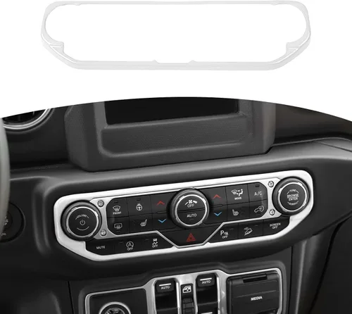 Vista 16 de RT-TCZ para Wrangler JL Cubierta de interruptor de aire acondicionado centro del tablero Trim Marco Azul bebé para Jeep Wrangler JL JLU Gladiator JT