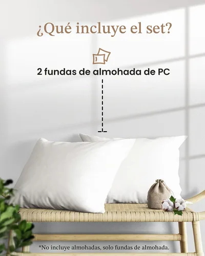 Vista 2 de Juego de 2 fundas de almohada estándar de 1000 hilos, 100% algodón egipcio, fundas de almohada 01. blanco