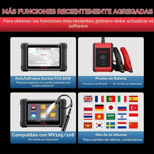 Vista 8 de Autel-Escáner TPMS MaxiCOM MK808S-TS, verificac./activac./reaprendizaje TPMS, programac. de sensores MX, diagnóstico de sistemas BT, prueba activa