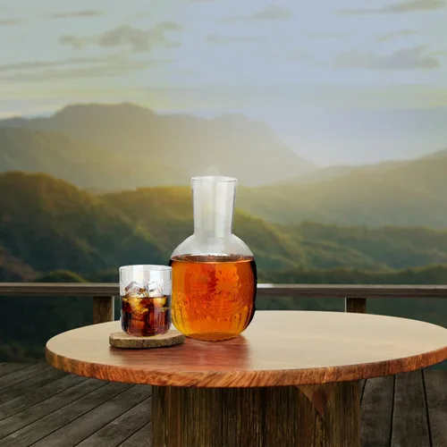 Vista 8 de Juego de jarra de agua y vaso de noche de cristal para baño, dormitorio, cocina (rosa)