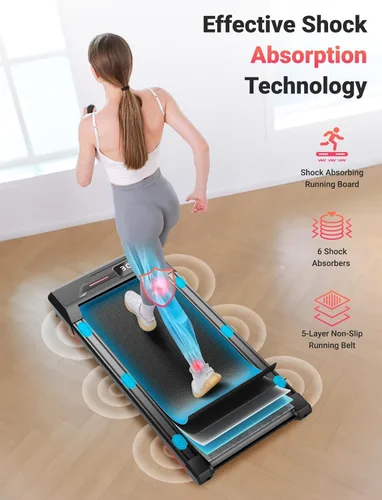 Vista 9 de THERUN Walking Pad, Portable Mini Treadmill for Home/Office, 2.5HP Walking Pad Treadmill with with 300 lbs Weight Capacity Remote Control LED Display