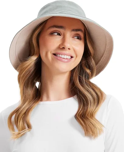Vista 12 de Solbari Sombrero de Sol para Vacaciones para Mujer UPF 50+ Plegable Sombrero de Protección UV Solar con Ala de Cobertura Completa, Reversible