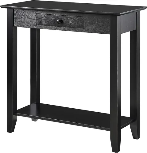 Vista 7 de Convenience Concepts American Heritage - Librero de escalera con cajón para archivos, Pino, Blanco