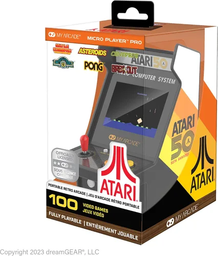 Vista 7 de My Arcade Atari Micro Player Pro: 100 Arcade Classics Games, 6.75" Portable Mini Arcade Machine, Retro Gaming Consoles