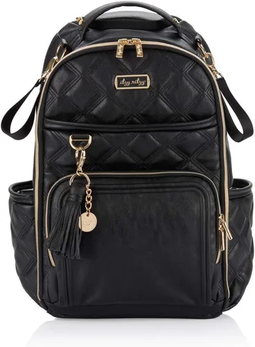 Vista 19 de Itzy Ritzy Boss Plus Mochila grande para pañales con 19 bolsillos (Aspen)