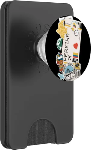 Vista 8 de Etiquetas de aeropuertos y aerolíneas - Tarjeta de embarque de Pereira PopSockets Standard PopGrip