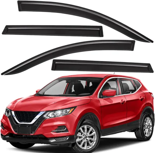 Vista 6 de Lightronic Visera de ventana de ventilación automática con clip extra duradera en canal, compatible con Nissan Rogue Sport 2017-2022, protector