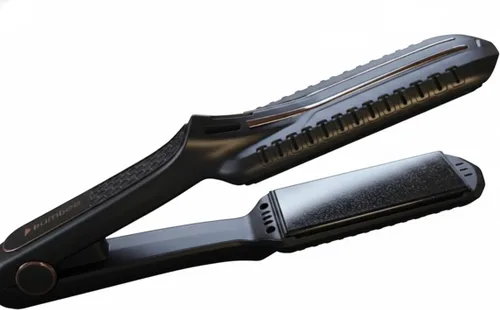 Vista 2 de Croc Bumbee Ultra Black Diamond - Plancha alisadora de cabello, color negro, 1.6 pulgadas, con cable eléctrico.