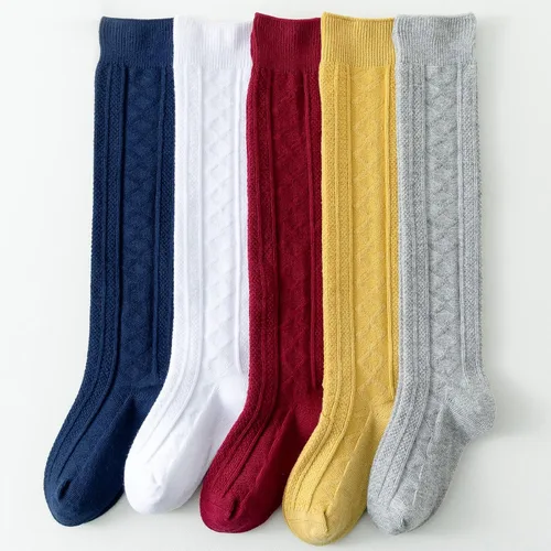 Vista 6 de Mini angel Calcetines hasta la rodilla para bebé, 35 pares, calcetines hasta la rodilla, calcetines de algodón sin costuras, calcetines de tubo