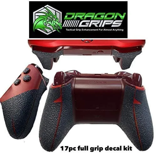 Vista 5 de Dragon Grips Xbox One Controller Grips Rubber Grip Wrap Skins Xbox One Controller Accessories For Xbox Elite Controller 15 Piece Set (2 Pack)