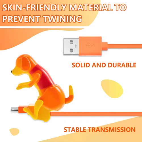 Vista 5 de Frienda - 2 piezas de cable de carga para perros, regalos de temporada de graduación, cable USB para mascotas con transmisión de datos