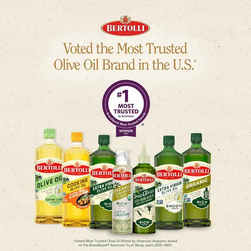 Vista 3 de Bertolli Aceite de oliva virgen extra, sabor rico, primer prensado en frío, 32 onzas líquidas