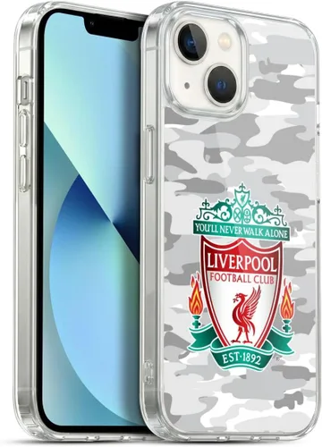 Vista 86 de Head Case Designs Funda de gel con licencia oficial del Liverpool Football Club Away Colourways Crest Camou [protección de grado militar] compatible