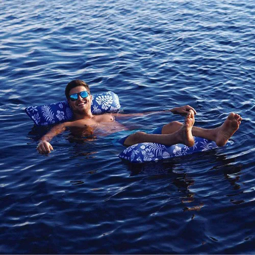 Vista 2 de Aquapro APL18904S2 XL Supreme - Hamaca Monterey 4 en 1 - Hibiscus Pineapple/Royal Blue