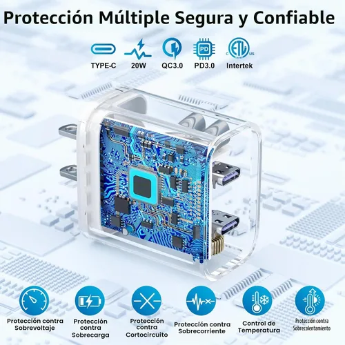 Vista 4 de Bloque de cargador USB C para iPhone 17 16 15 Bloque de carga rápida