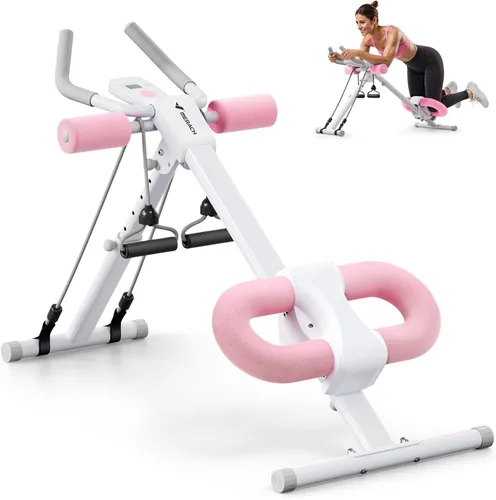 Vista 11 de MERACH Ab Machine, Ab Workout Equipment, Adjustable Ab Trainer Machine Foldable Abdominal Trainer for Stomach Workout with LCD Monitor at Home Gym