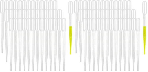 Vista 19 de moveland 25Pcs 1ML Pipetas cuentagotas desechables - Pipetas de plástico desechables para ciencia de laboratorio, aceites esenciales, arte DIY