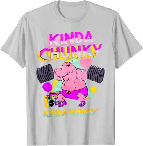 Vista 44 de Kinda Chunky Kinda Hunky, camiseta de gimnasio para culturismo, Negro