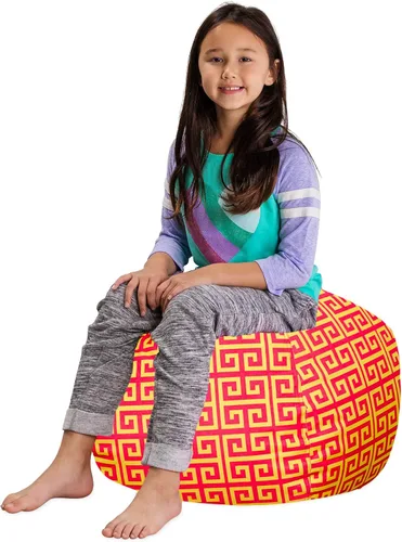Vista 85 de Posh Creations Funda de puf para niños con almacenamiento para animales de peluche - Organizador de juguetes para niños, Mediano 68.58 cm - Lona
