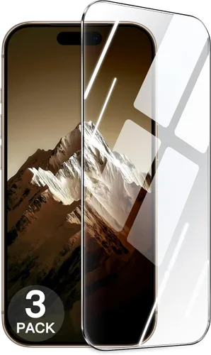 Vista 15 de JETech 9H+ - Protector de pantalla inastillable para iPhone 15 Pro de 6.1 pulgadas, película de vidrio templado de grado militar con herramienta