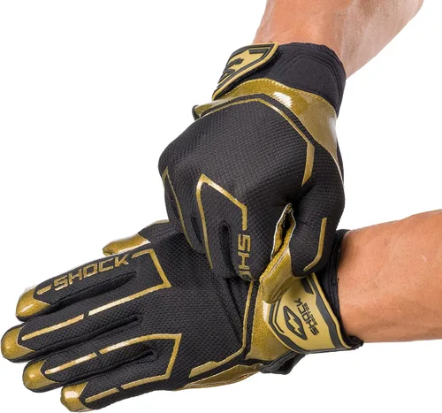 Vista 3 de Shock Doctor Showtime Receptor Guante, Negro/Dorado ChaChing L