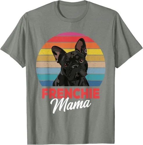 Vista 37 de Frenchie Mama - Camiseta divertida de regalo para niñas y perros Bulldog Francés, Negro, S