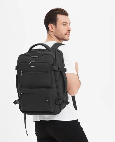 Vista 9 de WANDF Mochila de viaje para Spirit Airlines bolsa de artículos personales de 18 x 14 x 8 pulgadas con bolsillo húmedo, mochila para portátil de 17