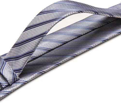 Vista 249 de Barry.Wang Juego de corbatas para hombre, corbata de seda a rayas, tejido a cuadros, gemelos formales, negocios, boda