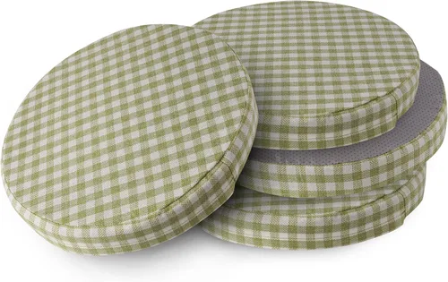 Vista 27 de OVOV Cojines redondos antideslizantes para sillas de comedor de 16 pulgadas Verde salvia