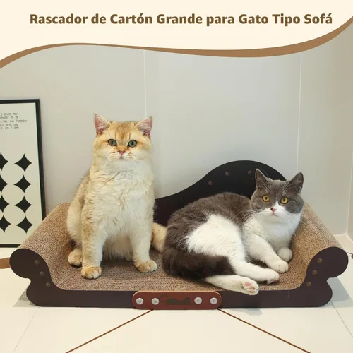 Vista 6 de ComSaf Cama Rascador Grande para Gatos - Tabla Rascadora para Gatos de 26", Sofá Rascador para Gatos de Cartón, Cama Lounge Rascadora Duradera