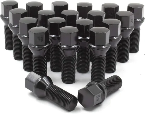 Vista 11 de Tuercas de Accesorios de Rueda Partes 24 Piezas M14 x 1.5 14 x 1.5 Rosca Asiento Bellota Tornillo de Perno Acabado Negro 33mm Longitud de Vástago