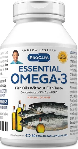 Vista 10 de ANDREW LESSMAN Naranja Omega-3 esencial - 180 cápsulas blandas - Aceites omega-3 ultra puros y de alta potencia. Alto contenido de DHA, sin malestar