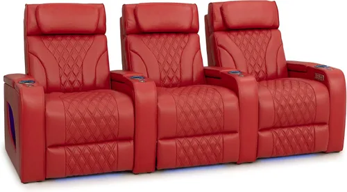 Vista 80 de Seatcraft Luminis LT - Asiento de cine en casa, reclinable, color rojo