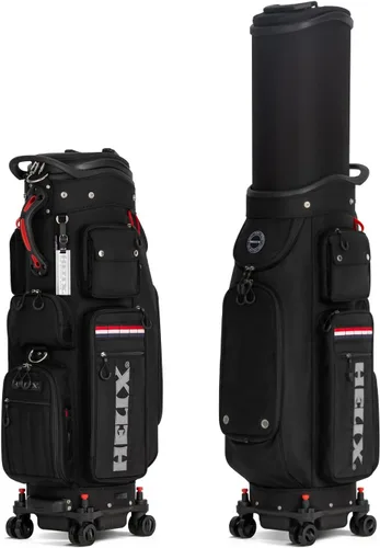 Vista 9 de HELIX -Bolsa de carrito de golf de golf, fácil de transportar, bolsa retráctil para carrito de golf con chasis de ruedas de bloqueo y empuñadura