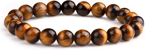 Vista 46 de Crystal Vibe Pulseras de cuentas de 0.315 in para mujeres y hombres, pulseras de cristal con piedras preciosas naturales, tamaño elástico ajustable