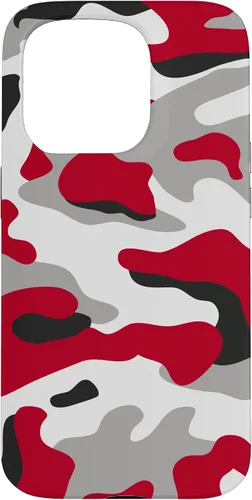 Vista 14 de red camo Print red and Black Camoflage Pattern Phone Case for iPhone 17