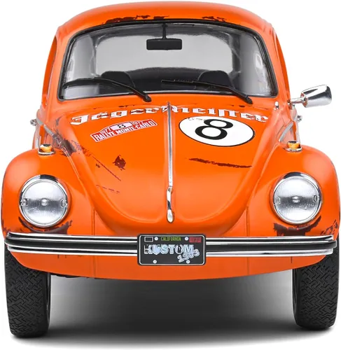 Vista 2 de MODELLINO en Scala COMPATIBILE CON VW Beetle 1303 N.8 Jaeger Tribute 1974 Naranja 1:18 SOLIDO SL1800518