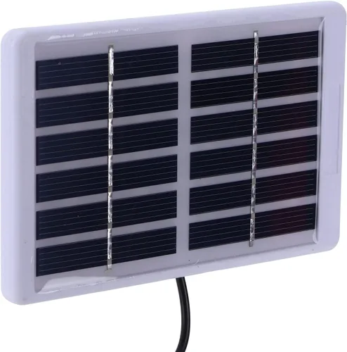 Vista 7 de TOPINCN Mini panel solar de 1.2W 6V, cargador solar USB con puerto micro USB, silicio policristalino, alta eficiencia, negro